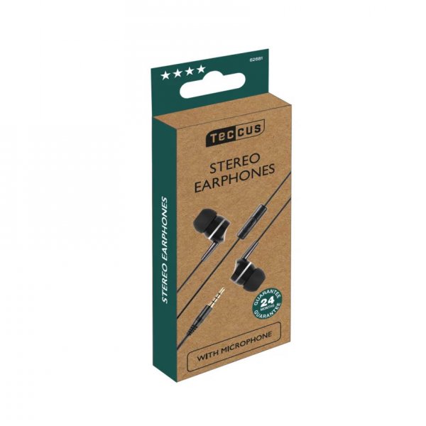 Vivanco Trådade Hörlurar Stereo Earphones 3.5mm Svart