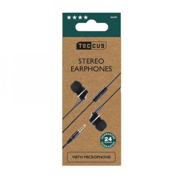 Vivanco Trådade Hörlurar Stereo Earphones 3.5mm Svart