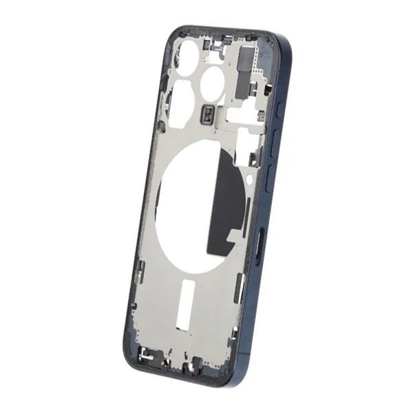 Mittenram med smådelar för iPhone 15 Pro - Blå Titan OEM