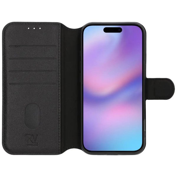 Rvelon iPhone Air Fodral Äkta Läder Svart