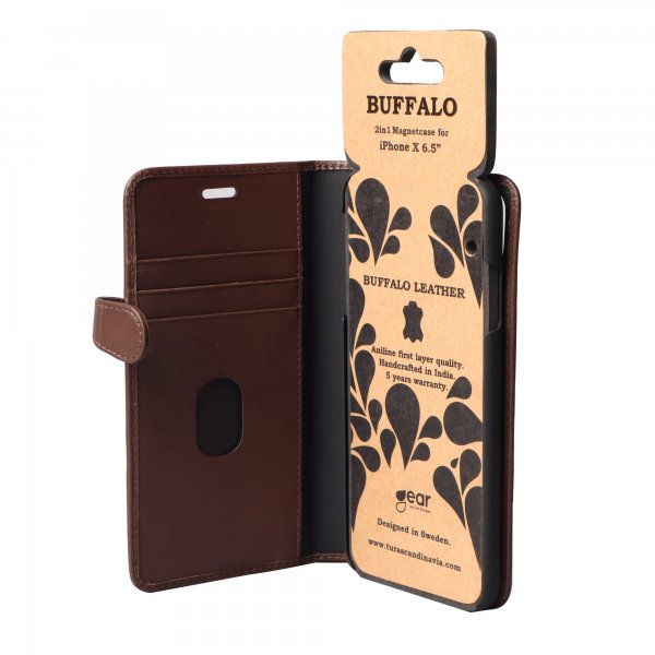Buffalo iPhone Xs Max Fodral 2in1 Magnet Case Brun