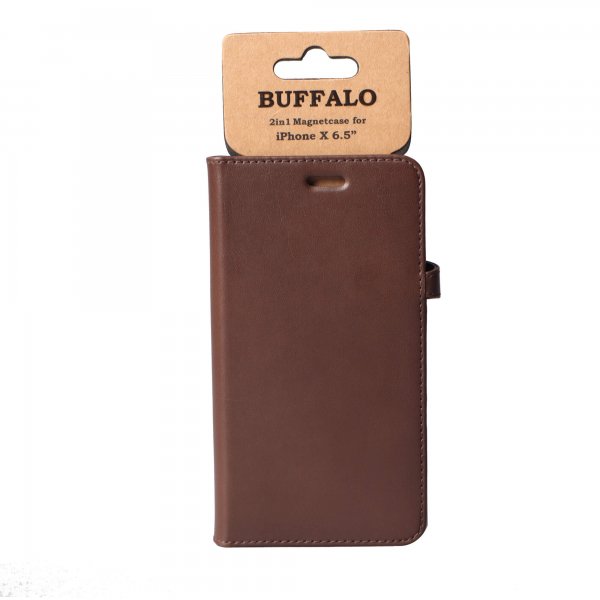 Buffalo iPhone Xs Max Fodral 2in1 Magnet Case Brun
