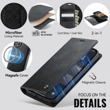 CaseMe iPhone 14 Plus/iPhone 15 Plus Fodral C49 Series Svart