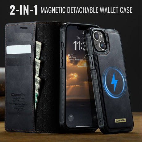 CaseMe iPhone 14 Plus/iPhone 15 Plus Fodral C49 Series Svart