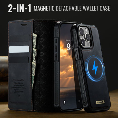 CaseMe iPhone 15 Pro Max Fodral C49 Series Svart