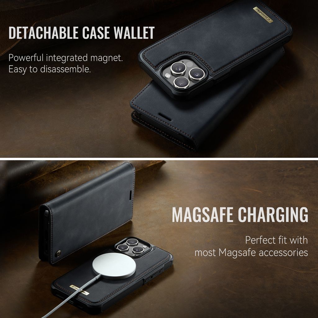CaseMe iPhone 15 Pro Max Fodral C49 Series Svart