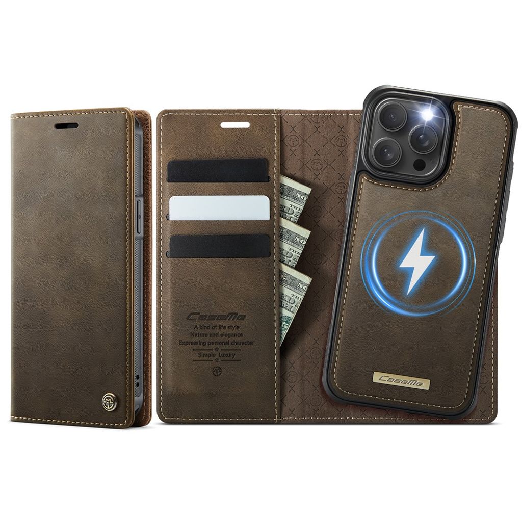 CaseMe iPhone 15 Pro Max Fodral C49 Series Brun