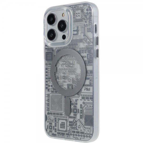 iPhone 14 Pro Max Skal PQY Geek Series MagSafe Silver