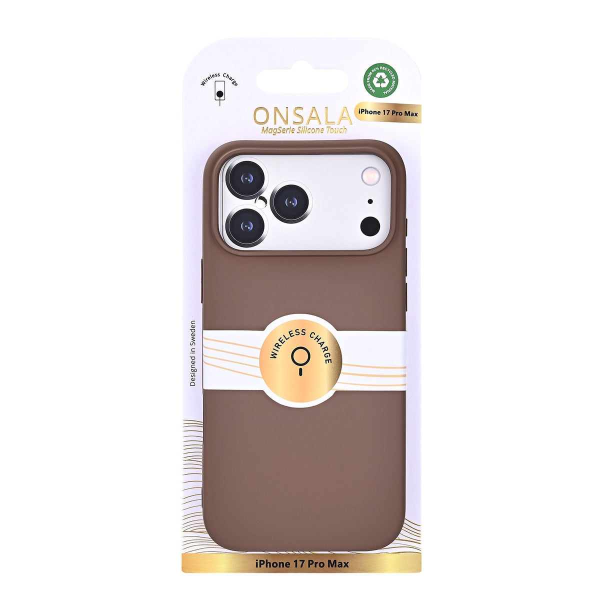 Onsala iPhone 17 Pro Max/iPhone 18 Pro Max Skal Silikonkänsla Chocolate