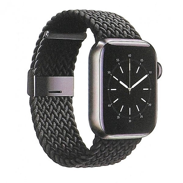 Gear Apple Watch 44/45/46mm/Apple Watch Ultra Armband Flätad Nylon Svart