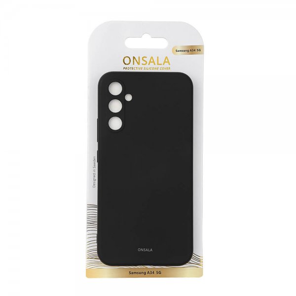 Onsala Samsung Galaxy A34 5G Skal Silikon Svart