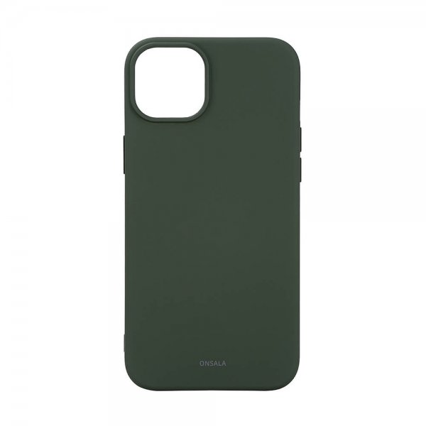 Onsala iPhone 15 Plus Skal Silicone Touch MagSeries Olive Green