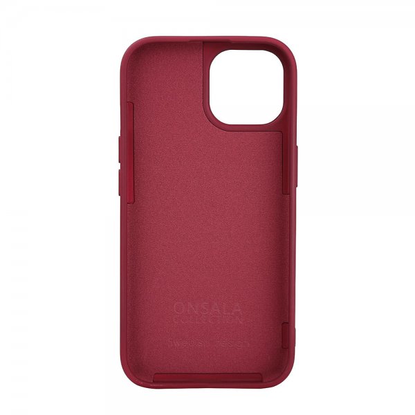 Onsala iPhone 15 Skal Silicone Touch MagSeries Deep Red