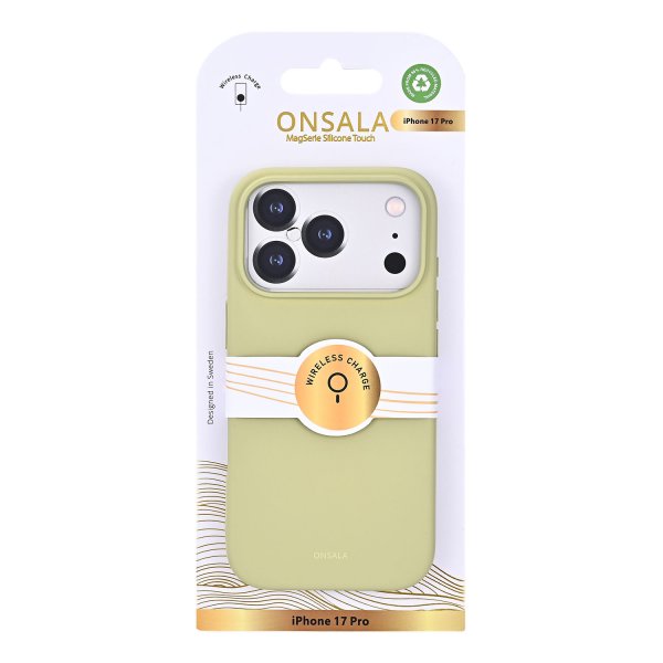 Onsala iPhone 17 Pro Skal Silikonkänsla Lime