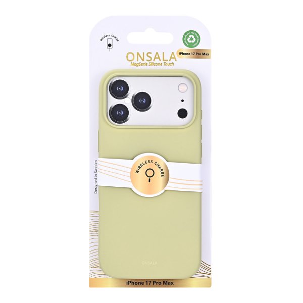 Onsala iPhone 17 Pro Max Skal Silikonkänsla Lime