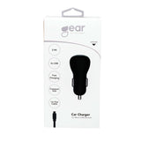 Gear Billaddare 2xUSB 2.4A Micro-USB Kabel 1m Svart