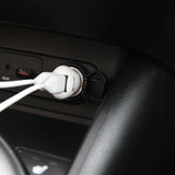 Gear Billaddare 2xUSB 2.4A Micro-USB Kabel 1m Vit