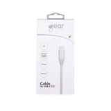 Gear Laddkabel USB-A till USB-C 2m Vit