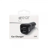 Gear Billaddare 2xUSB-A 3.4A Svart