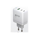 Gear Laddare GAN 2xUSB-C + 1xUSB-A PD/PPS 65W Vit