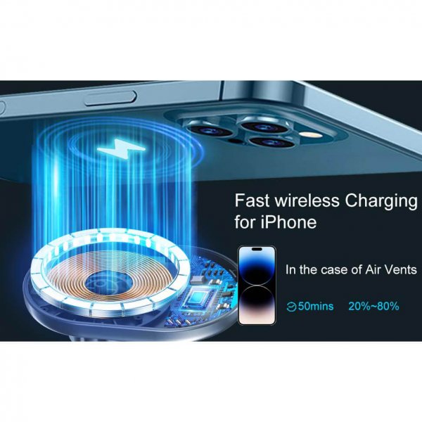 Gear MagSerie Telefonhållare Airvent MagSafe-laddning 15W