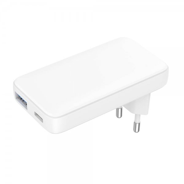 Gear Laddare Flat PD/PPS Travel Charger 36W + QC 18W Vit