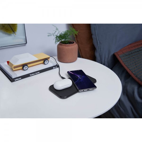 Zens Dual Aluminium Wireless Charger Svart