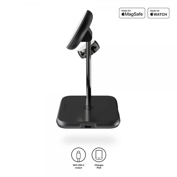 Zens 4-in-1 MagSafe/Watch Wireless Charging Station Svart