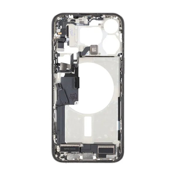 Mittenram med smådelar för iPhone 15 Pro Max - Naturlig Titan OEM