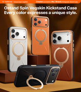 Torras iPhone 17 Pro Max Skal Ostand Q3 Vegskin Obsidian Black
