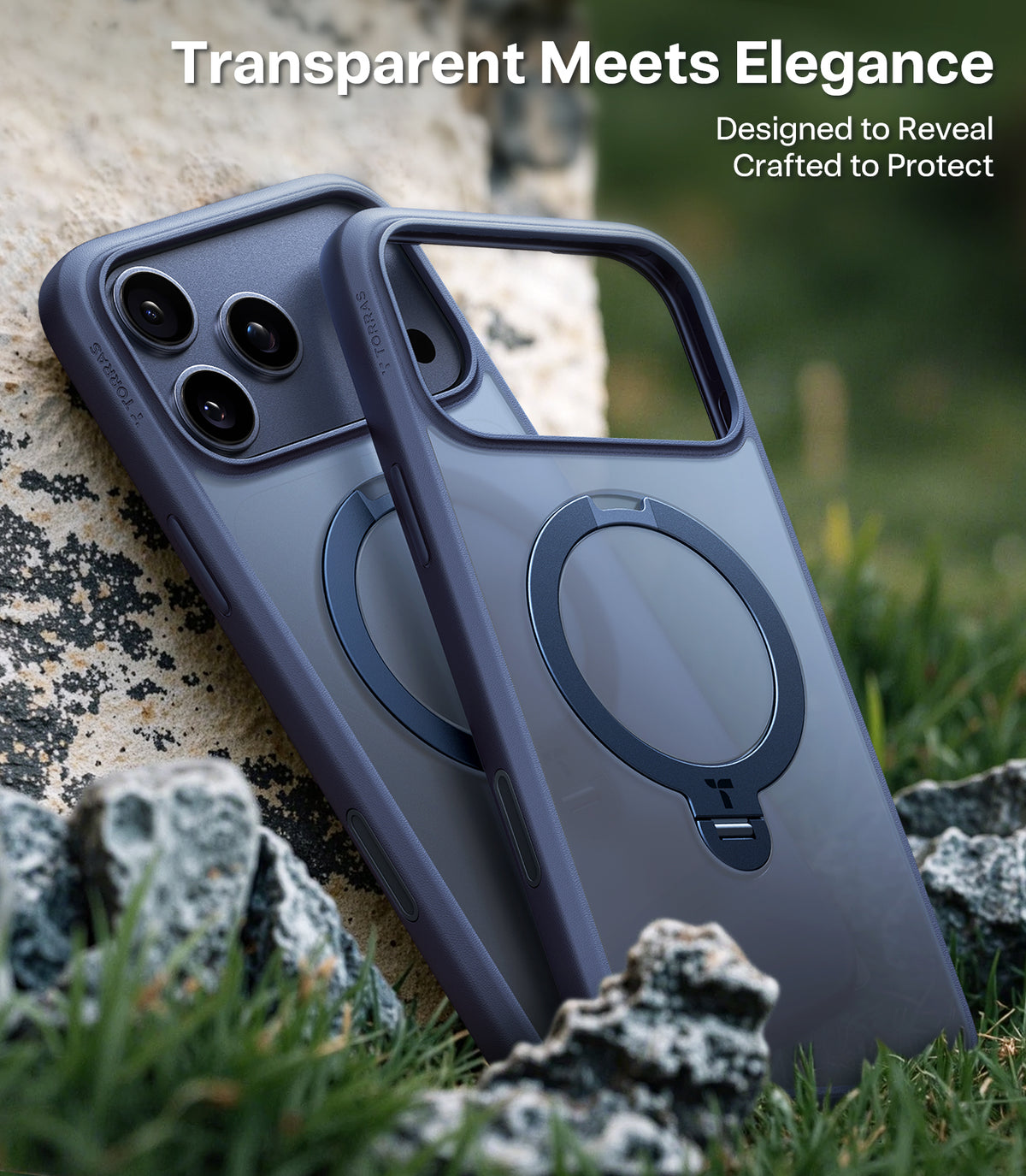 Torras iPhone 17 Pro Skal Ostand Q3 Spin Deep Blue