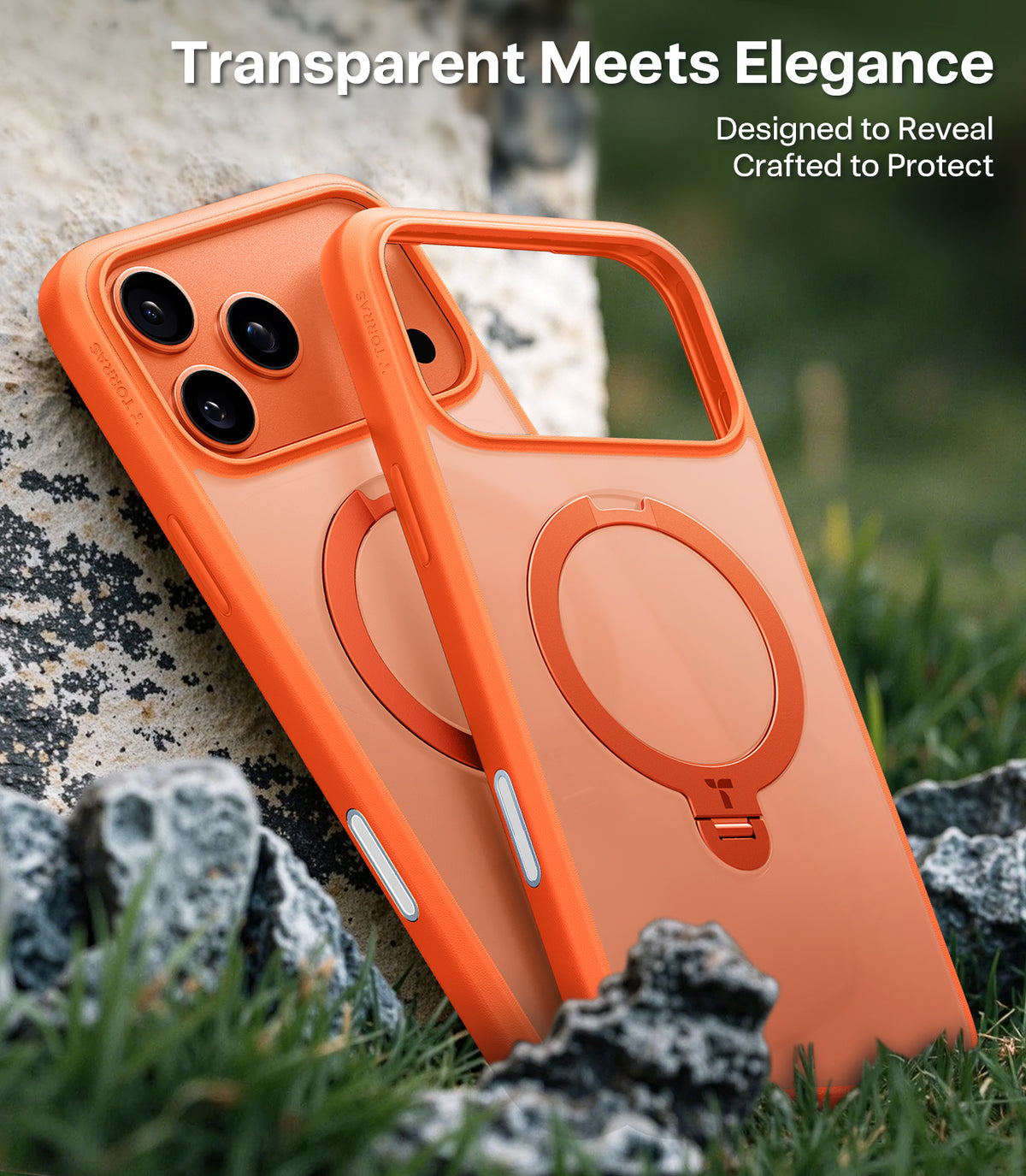Torras iPhone 17 Pro Skal Ostand Q3 Spin Energy Orange