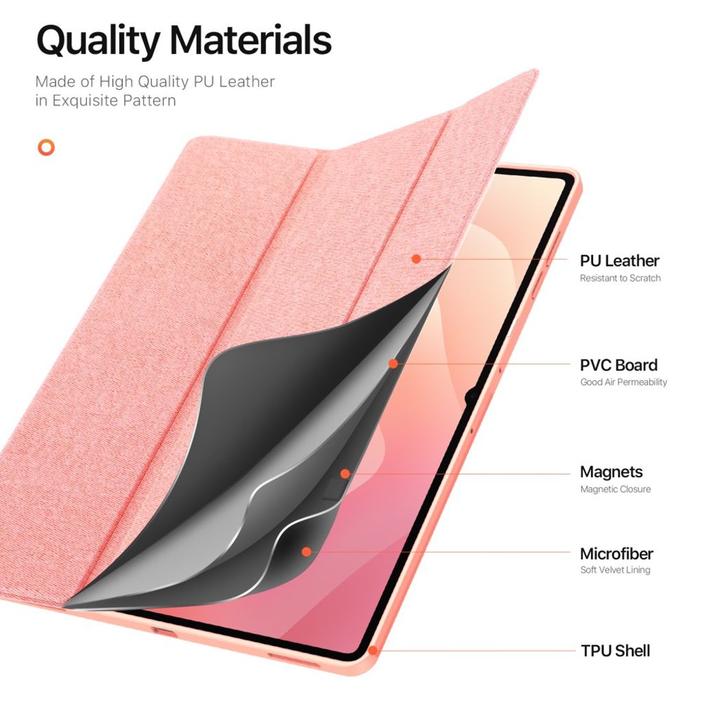 Dux Ducis Samsung Galaxy Tab S11 Ultra/S12 Ultra Fodral DOMO Series Rosa