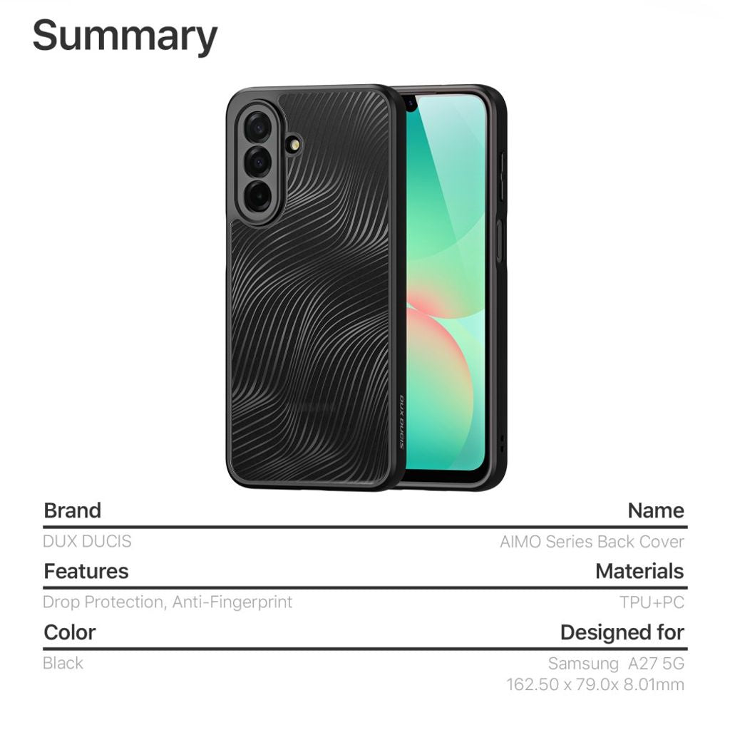 Dux Ducis Samsung Galaxy A27 Skal Aimo Series Svart