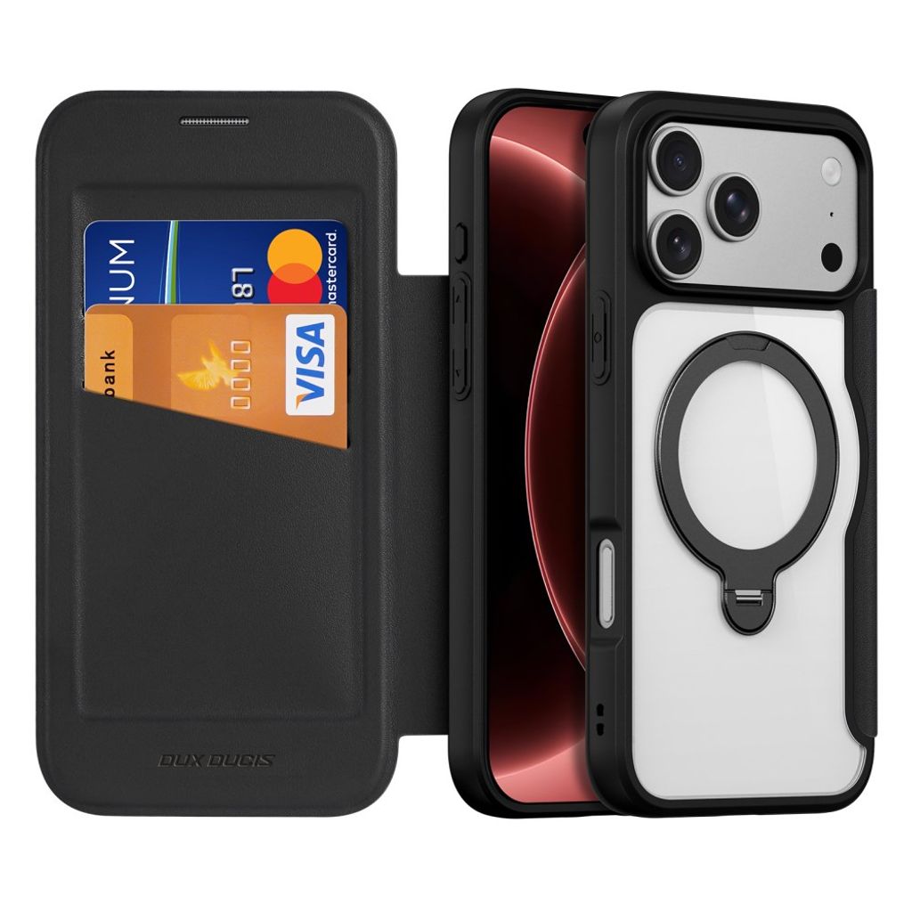 Dux Ducis iPhone 17 Pro Max/18 Pro Max Fodral Skin X Pro Series Kickstand MagSafe Svart