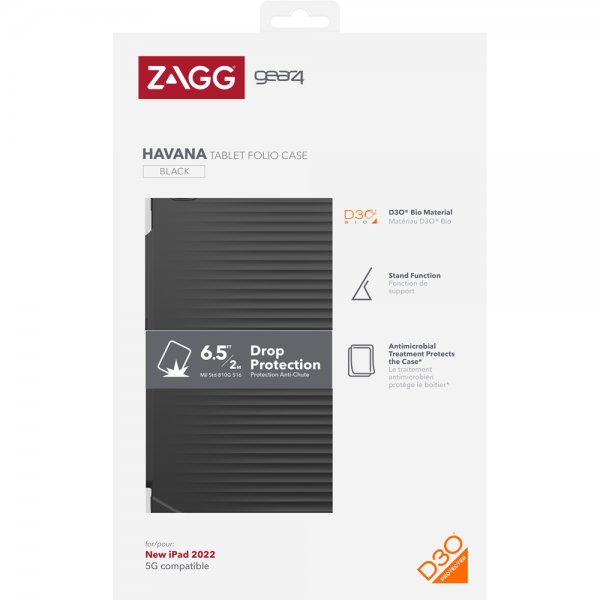Gear4 iPad 10.9 (gen 10)/iPad 11 (A16) Fodral Havana Folio Svart