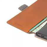 Krusell Samsung Galaxy S22 Ultra Fodral Leather PhoneWallet Cognac