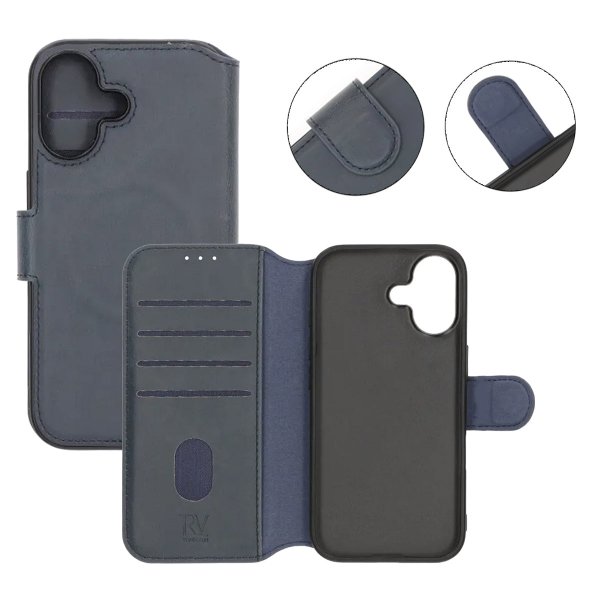 Rvelon iPhone 17 Fodral 4 Kortfack MagSafe Blå