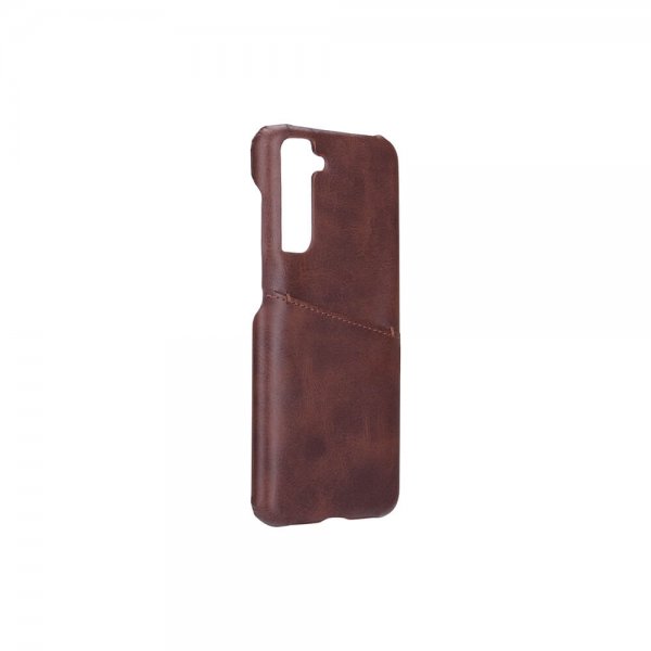 Onsala Samsung Galaxy S21 FE Skal med ett Kortfack Brun