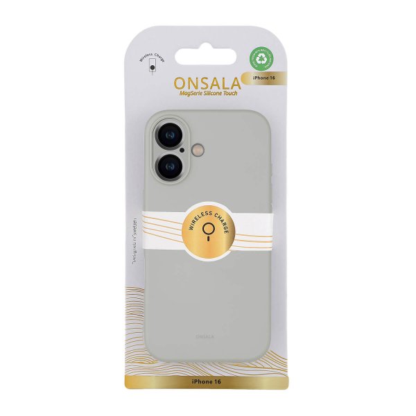 Onsala iPhone 16 Skal Silikonkänsla Concrete