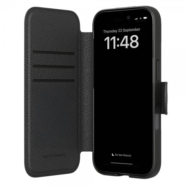 agood company iPhone 17 Pro/iPhone 18 Pro Fodral Cirkulärt Plånboksfodral Svart