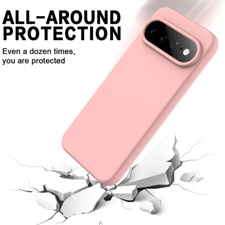 Google Pixel 11 Pro XL Skal med Strap Silikon Rosa