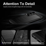 Samsung Galaxy S26 FE Skal Borstad Kolfibertextur Svart