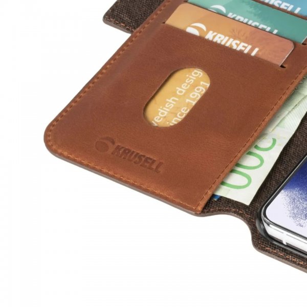Krusell Samsung Galaxy S21 Fodral Sunne PhoneWallet Vintage Cognac