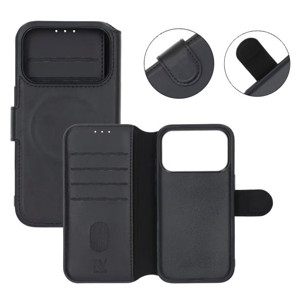 Rvelon iPhone 17 Pro Fodral 4 Kortfack MagSafe Svart