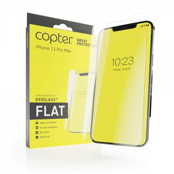Copter iPhone Xs Max/11 Pro Max Skärmskydd Exoglass Flat