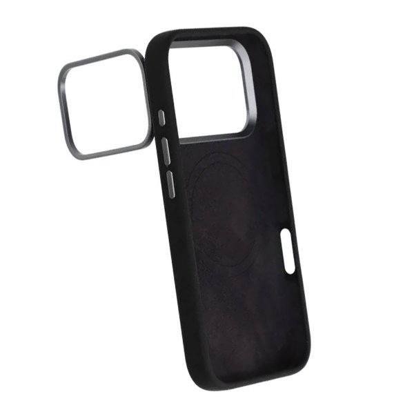 iPhone 17 Pro Max Skal Silikon MagSafe Stativ Svart