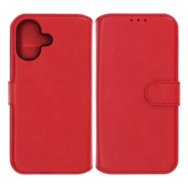 Rvelon iPhone 17 Fodral 4 Kortfack Löstagbart Skal Röd