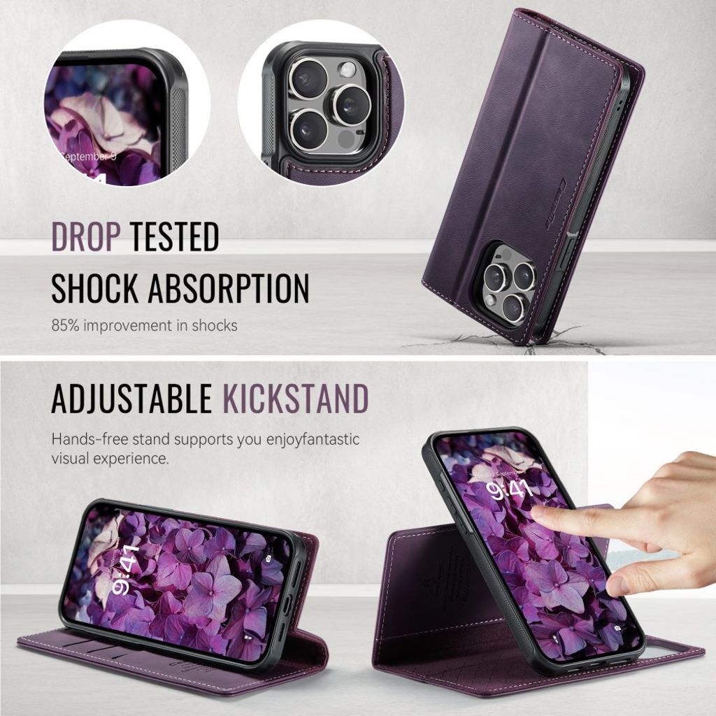 CaseMe iPhone 15 Pro Max Fodral C49 Series Lila