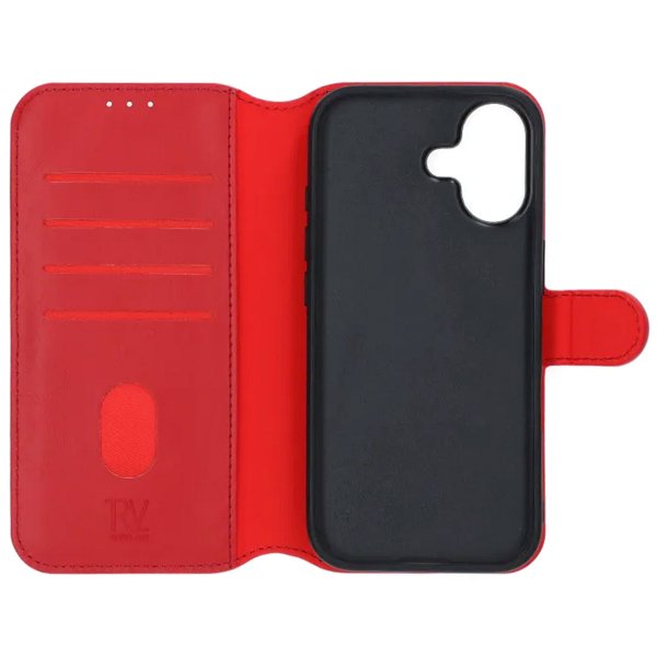 Rvelon iPhone 17 Fodral 4 Kortfack Löstagbart Skal Röd